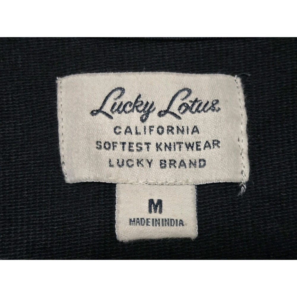 Lucky Lotus Lucky Brand Jacket Womens M Blue Printed Open Front Shawl Collar - Picture 3 of 7